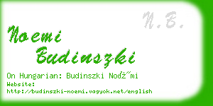 noemi budinszki business card